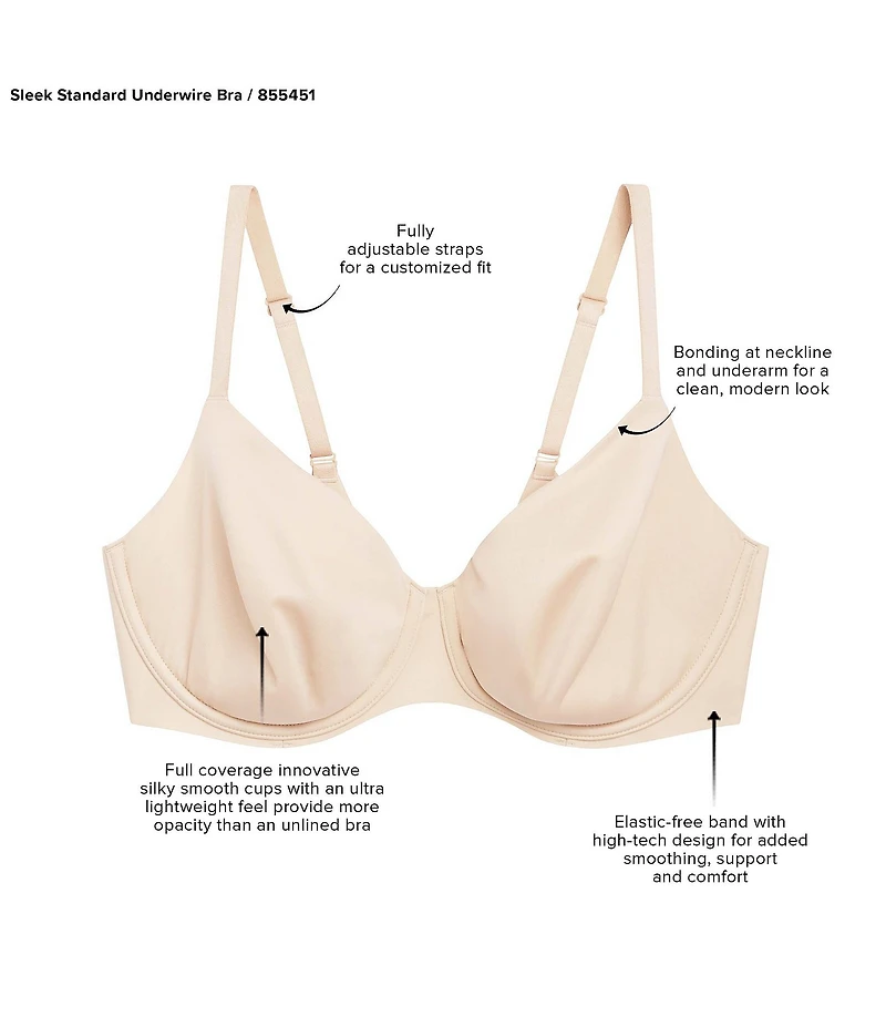 Wacoal Sleek Standard Seamless Smoothing Underwire