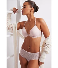 b.tempt'd by Wacoal Untamed Animal Lace Front-Closure Foam Cup T-Shirt Bra