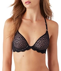 b.tempt'd by Wacoal Untamed Animal Lace Front-Closure Foam Cup T-Shirt Bra