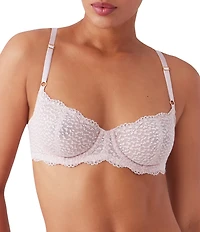 Wacoal Untamed Animal Lace Unlined Demi Underwire