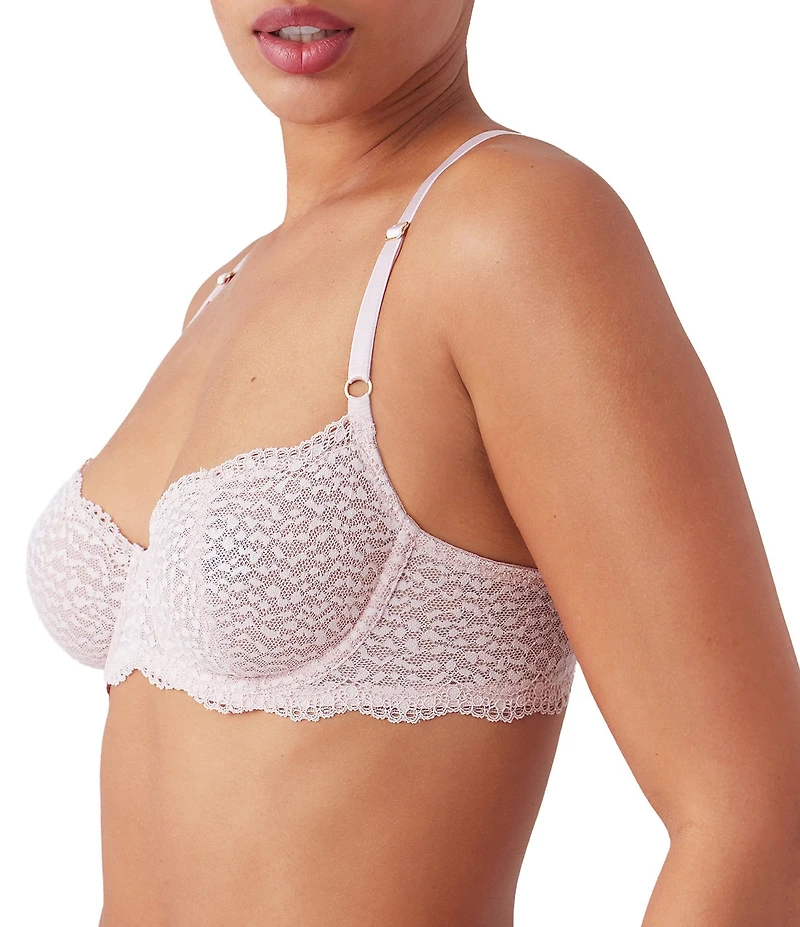 Wacoal Untamed Animal Lace Unlined Demi Underwire