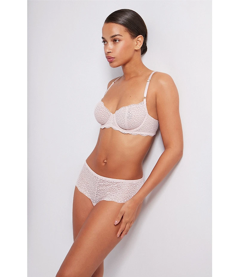 Wacoal Untamed Animal Lace Unlined Demi Underwire