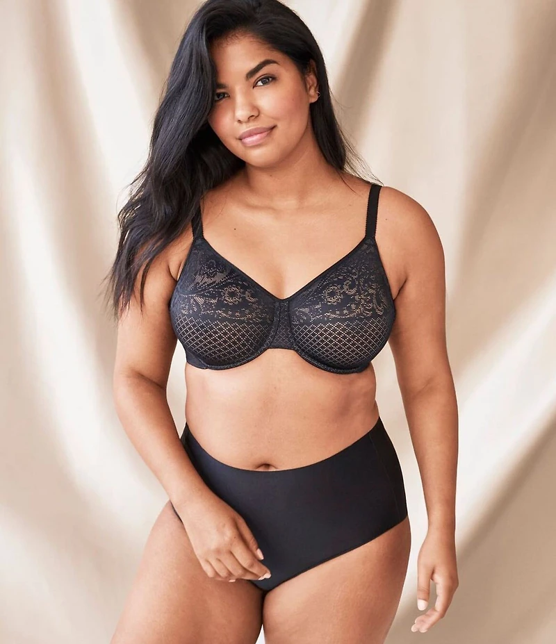 Wacoal Visual Effects Lace Underwire Full-Coverage Seamless Minimizer Bra