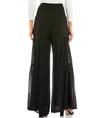 Double Zero Waist Tie Wide Leg Pants