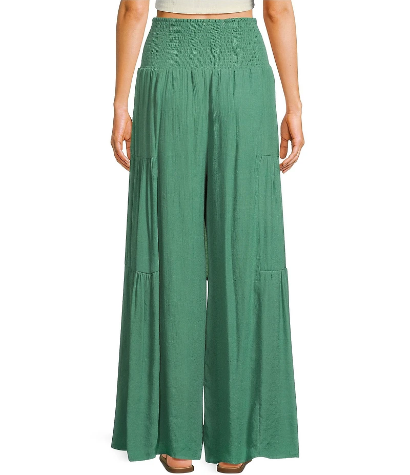 Double Zero Waist Tie Wide Leg Pants