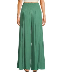 Double Zero Waist Tie Wide Leg Pants