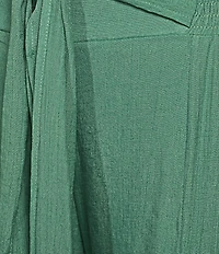 Double Zero Waist Tie Wide Leg Pants