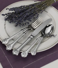 Wallace Silversmiths Napoleon 45-Piece Stainless Steel Flatware Set