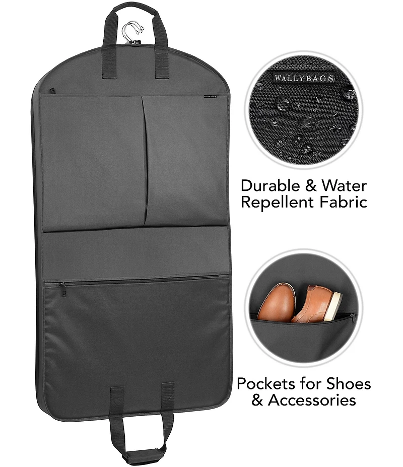 Wally Bags 40-inch Garment Bag with Accessory Pockets