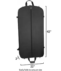 Wally Bags 42#double; Garment Bag with Two Pockets and Shoulder Strap
