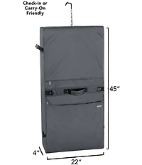 Wally Bags 45-inch Framed Garment Bag with Shoulder Strap and Multiple Accessory Pockets