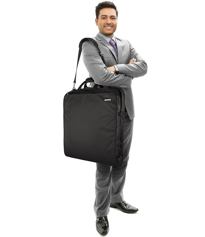 Wally Bags 45 Premium Extra Wide Garment Bag with Shoulder Strap and Two Large Pockets