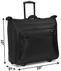 Wally Bags 45#double; Premium Rolling Garment Bag with Multiple Pockets