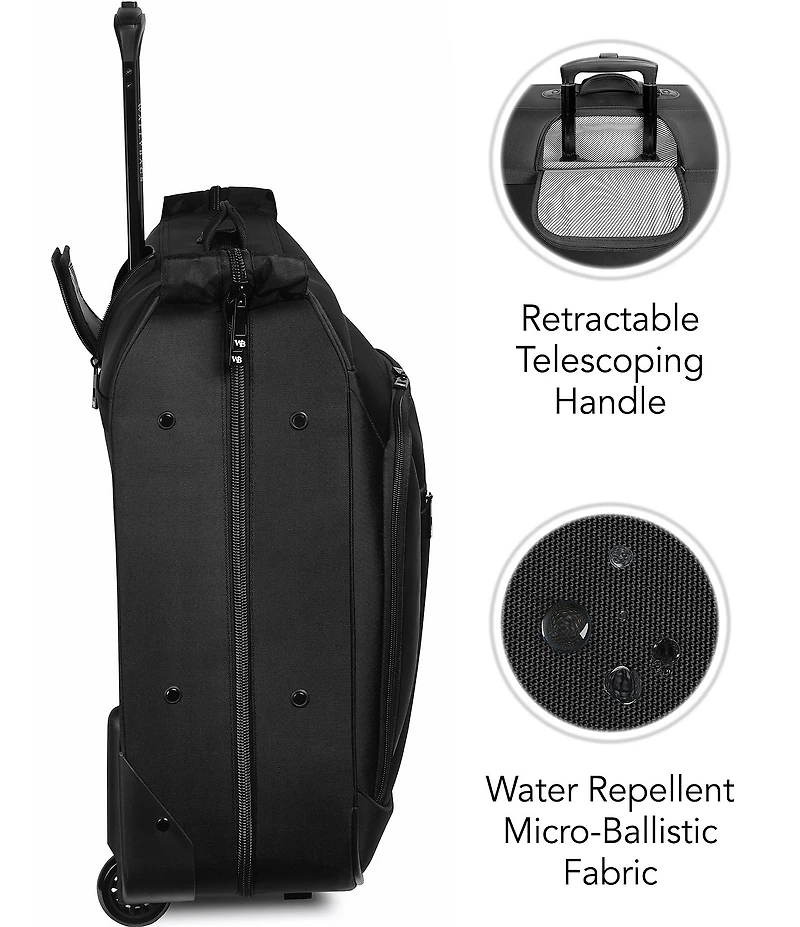 Wally Bags 45#double; Premium Rolling Garment Bag with Multiple Pockets
