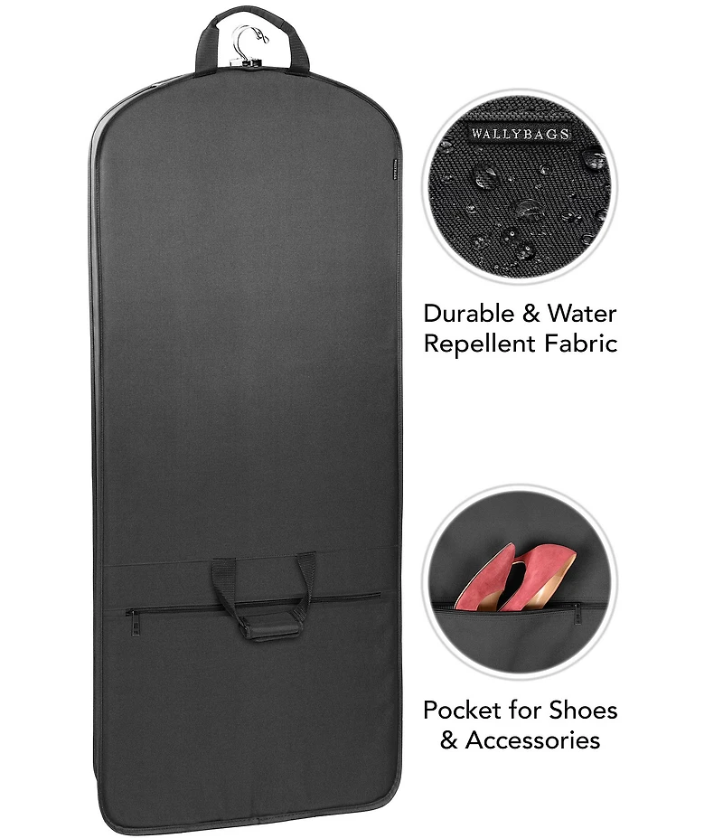 Wally Bags 60-in Premium Tri-Fold Travel Garment Bag with Pocket