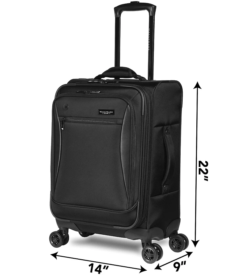Wally Bags Solutions 20#double; Expandable Carry-On Spinner with Padded Electronics Pockets