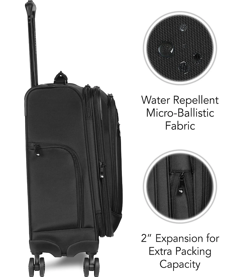 Wally Bags Solutions 20#double; Expandable Carry-On Spinner with Padded Electronics Pockets