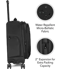 Wally Bags Solutions 20#double; Expandable Carry-On Spinner with Padded Electronics Pockets