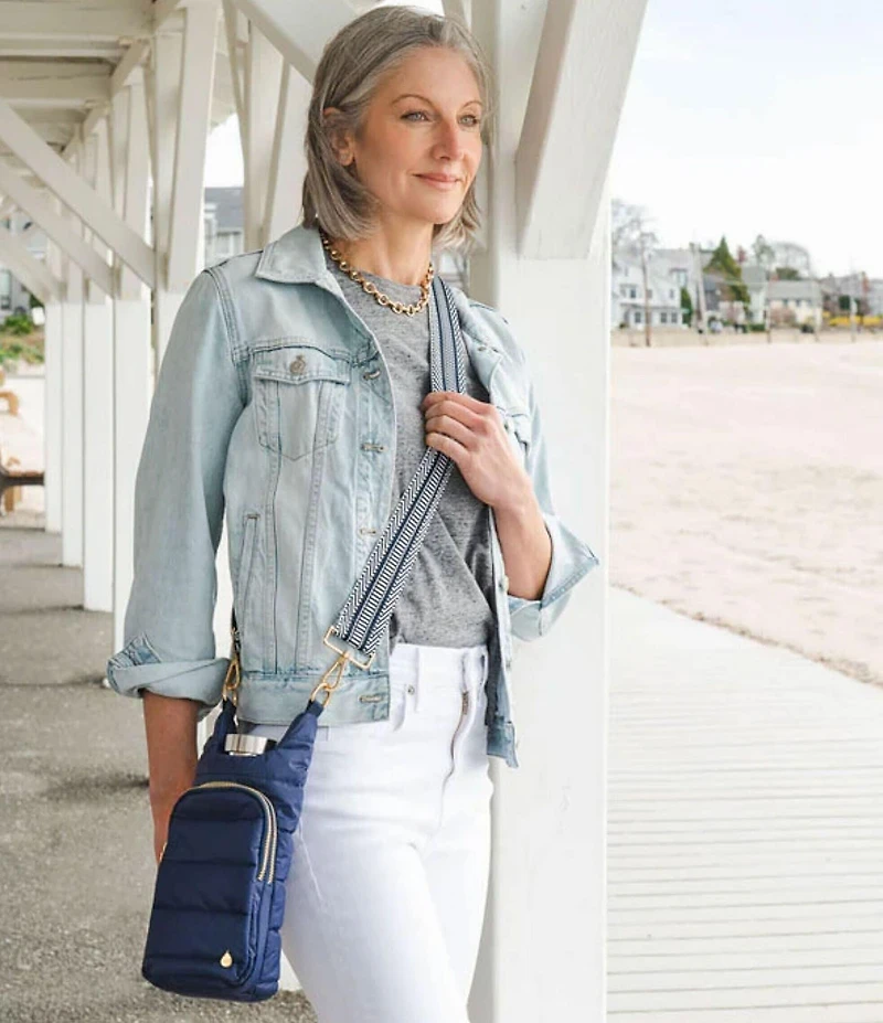 WanderFull Original Island Navy Print Strap HydroBag Crossbody Bag