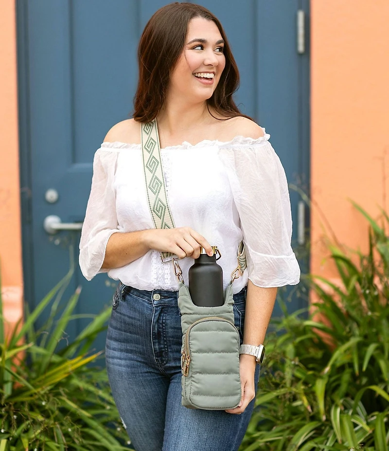 WanderFull Original Sage Green Printed Strap HydroBag Crossbody Bag