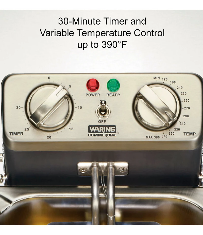 Waring Commercial Heavy-Duty Commercial Countertop Deep Fryer - 10 lb. Capacity