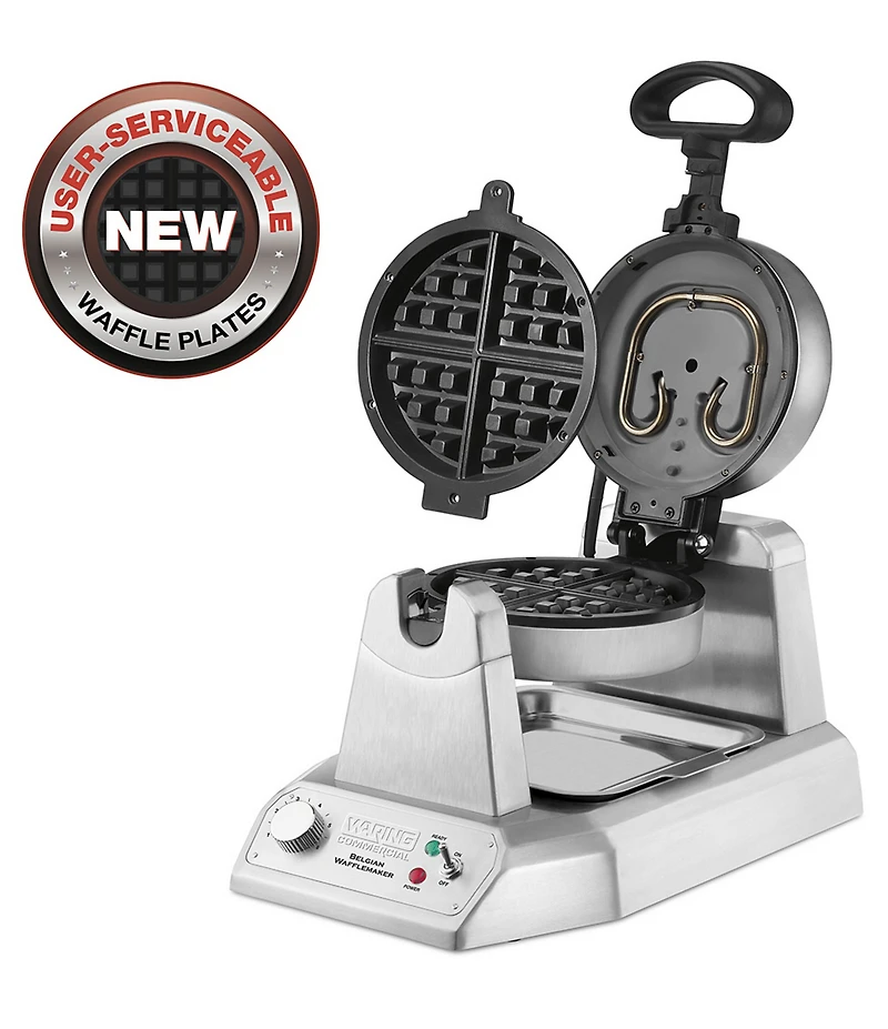 Waring Commercial Single Belgian Waffle Maker with Serviceable Plates