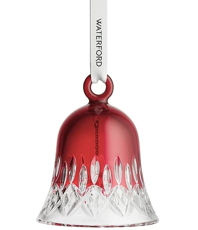 Waterford Christmas Crystal Lismore Red Bell Ornament