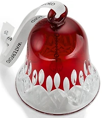 Waterford Christmas Crystal Lismore Red Bell Ornament