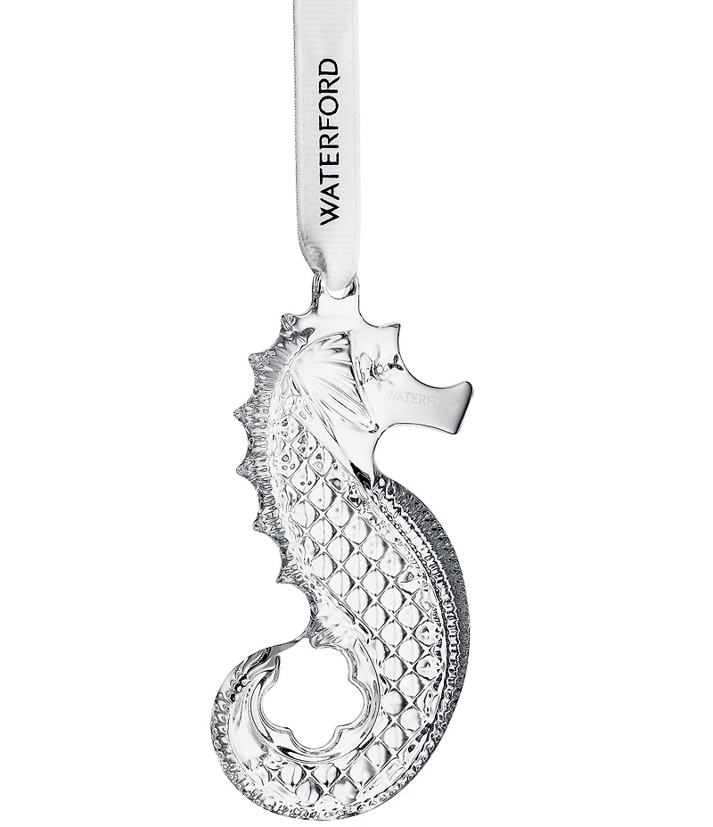 Waterford Christmas Crystal Seahorse Crystal Ornament