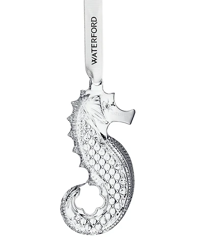 Waterford Christmas Crystal Seahorse Crystal Ornament