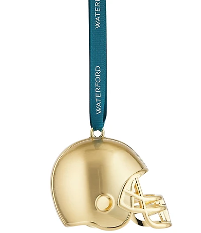 Waterford Christmas Metal Football Helmet Gold Ornament