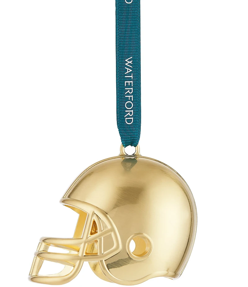 Waterford Christmas Metal Football Helmet Gold Ornament