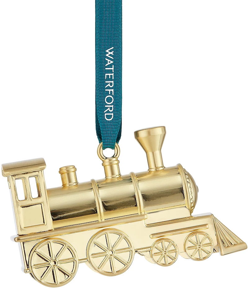 Waterford Christmas Metal Gold Train Ornament