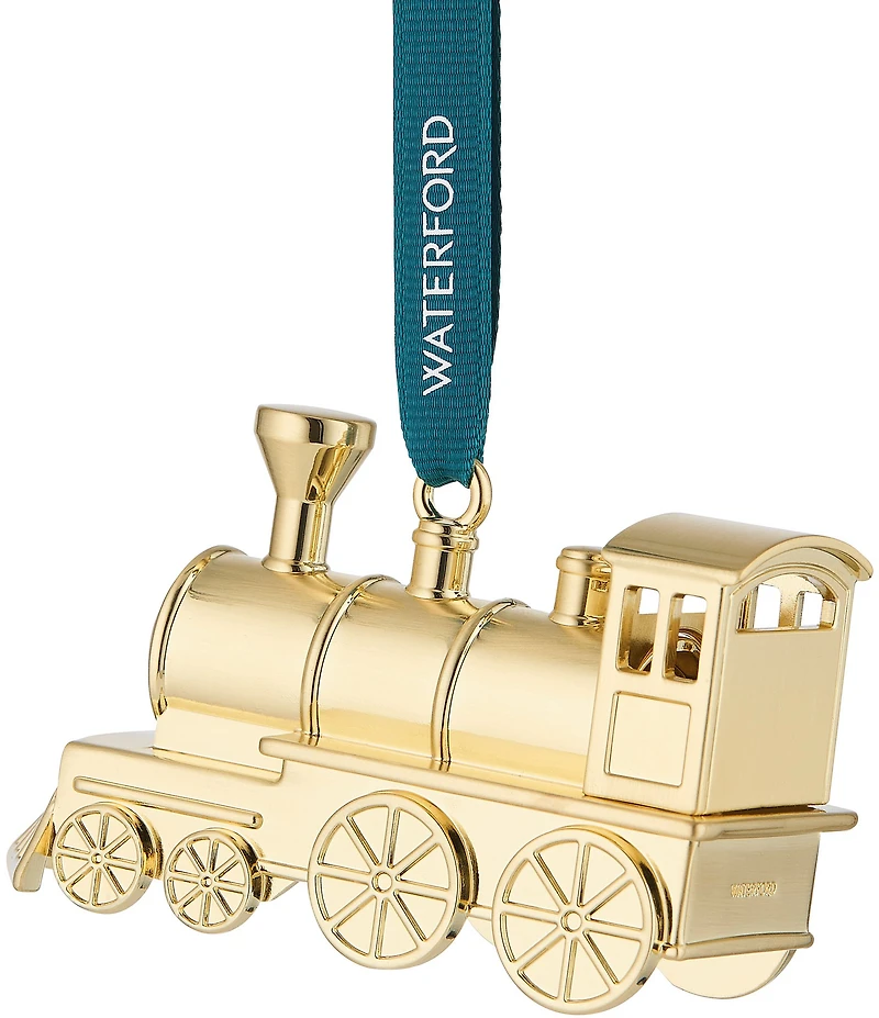 Waterford Christmas Metal Gold Train Ornament
