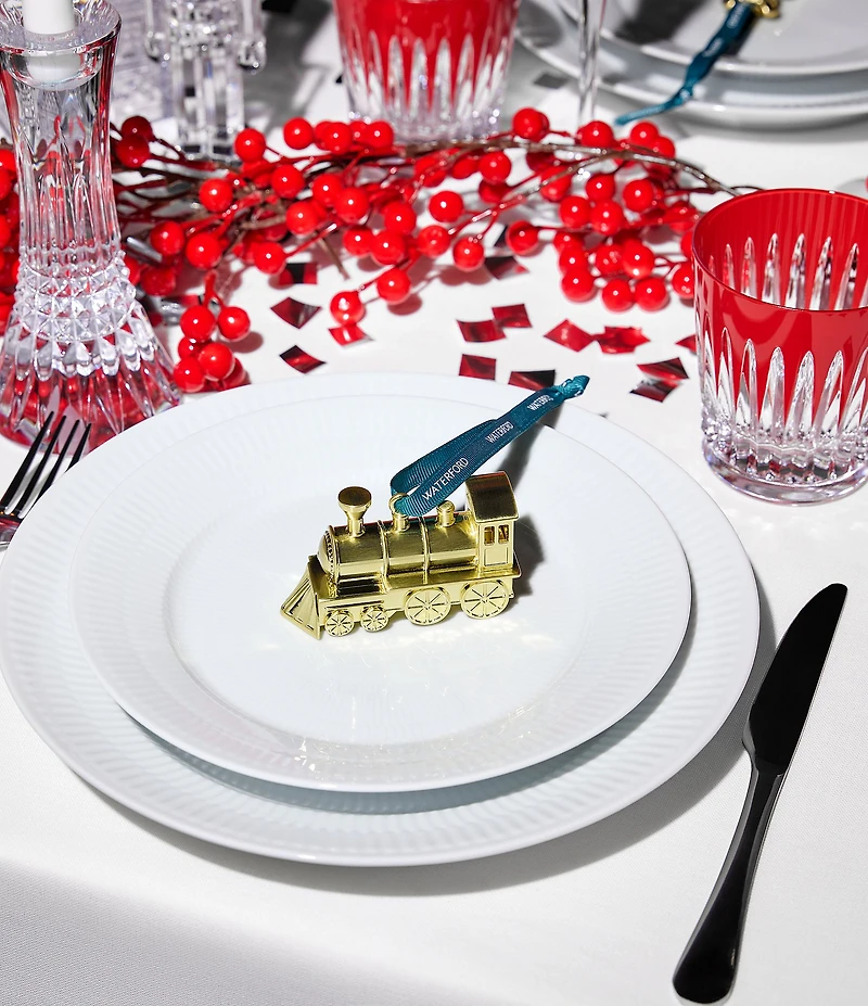 Waterford Christmas Metal Gold Train Ornament