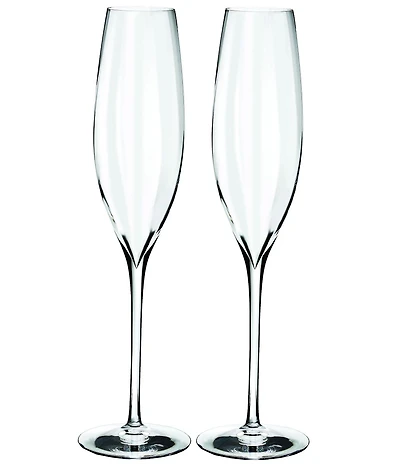 Waterford Crystal Elegance Optic Champagne Flutes, Set of 2