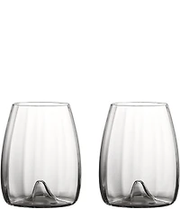 Waterford Crystal Elegance Optic Stemless Wine Glasses, Set of 2