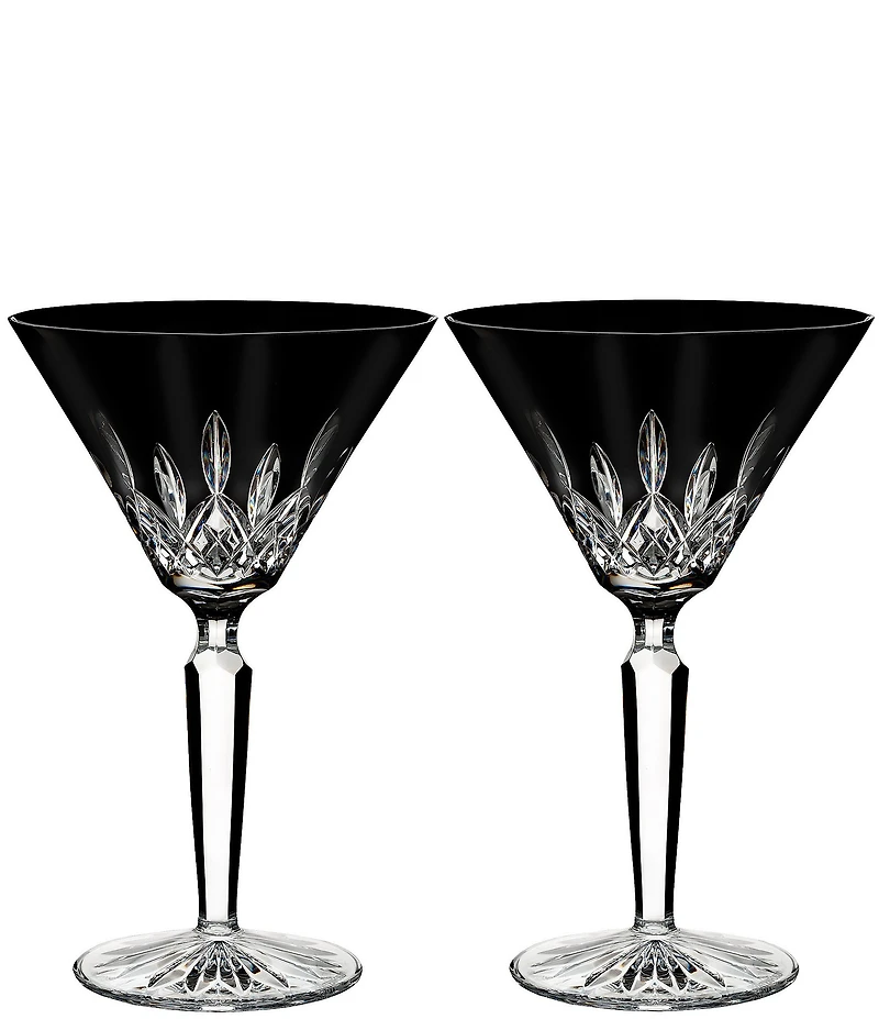 Waterford Lismore Black Martini 7floz, Set of 2