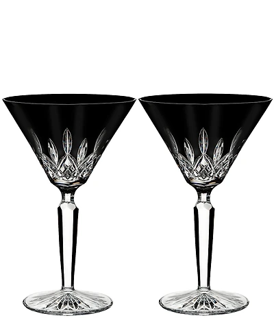 Waterford Lismore Black Martini 7floz, Set of 2