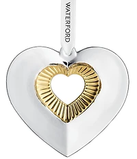 Waterford Heart Ornament with Gold