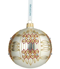 Waterford Holiday Heirlooms Dungarvan Silver Glass Ornament