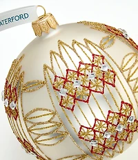Waterford Holiday Heirlooms Dungarvan Silver Glass Ornament
