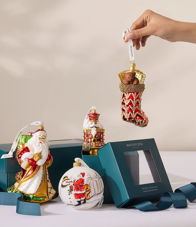 Waterford Holiday Heirlooms Filled Stocking Glass Ornament