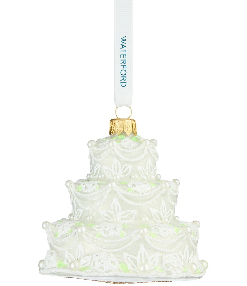 Waterford Holiday Heirlooms Our First Cake 2025 Glass Ornament