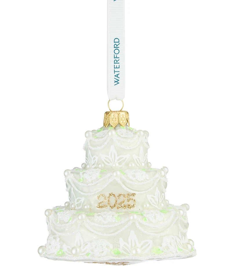 Waterford Holiday Heirlooms Our First Cake 2025 Glass Ornament