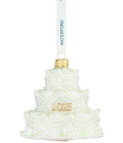 Waterford Holiday Heirlooms Our First Cake 2025 Glass Ornament