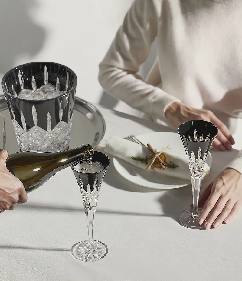 Waterford Lismore Black Toasting Flute 5.5floz, Set of 2