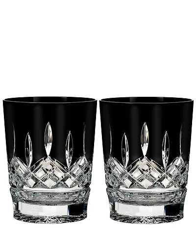 Waterford Lismore Black Double Old Fashioned, Set of 2