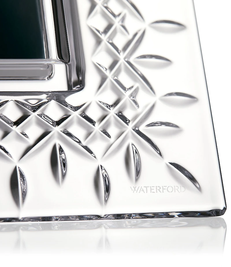 Waterford Lismore Collection Crystal Picture Frame 4x6#double; and Ring Holder Set