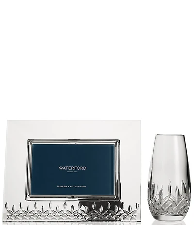 Waterford Lismore Collection Essence Frame 4x6#double; and Bud Vase - 2-Piece Set